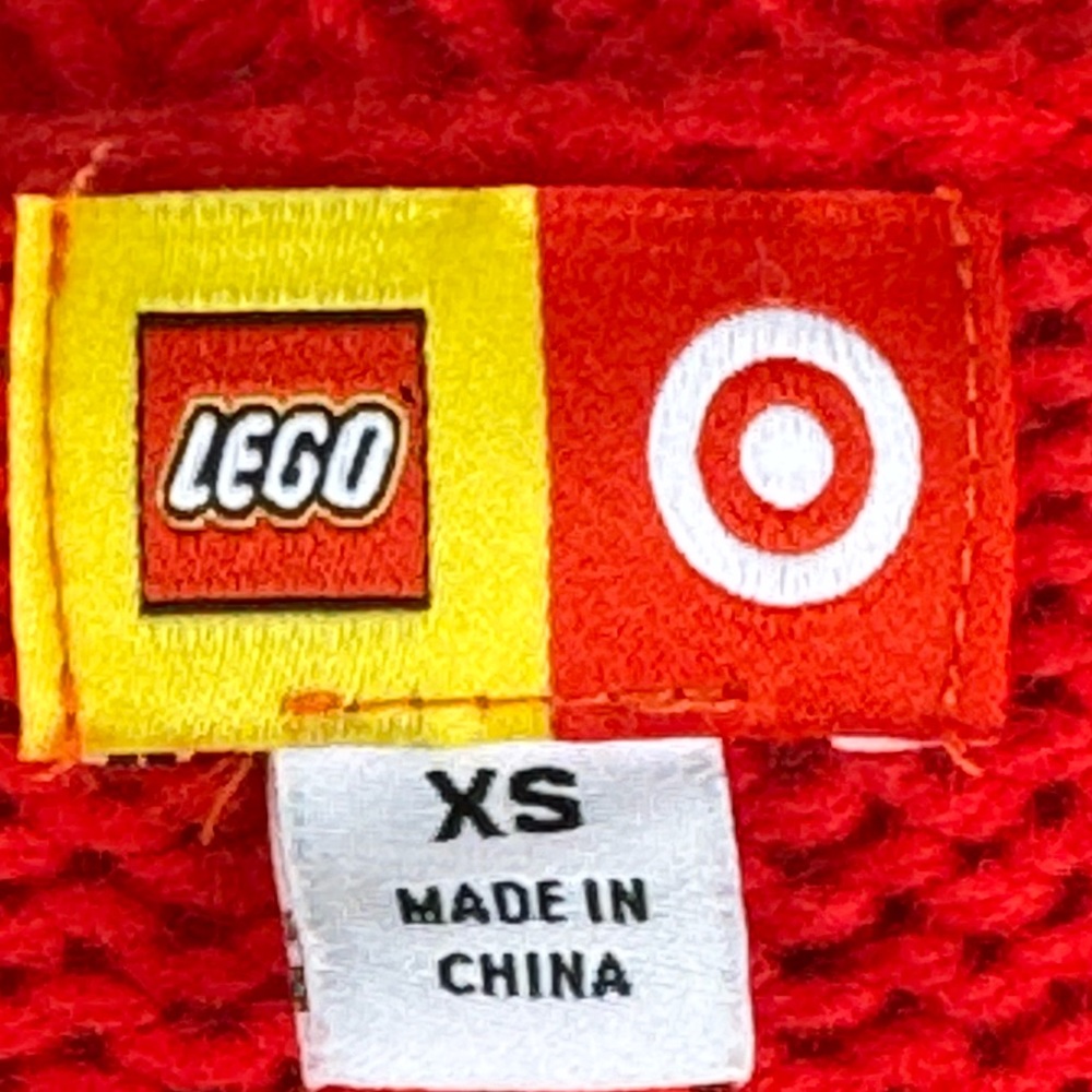 Lego Target Open Front Popcorn Knit Long Length Cardigan Size XS Red - Picture 5 of 6